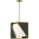Aspect LED 12 inch Coal And Soft Brass Pendant Ceiling Light